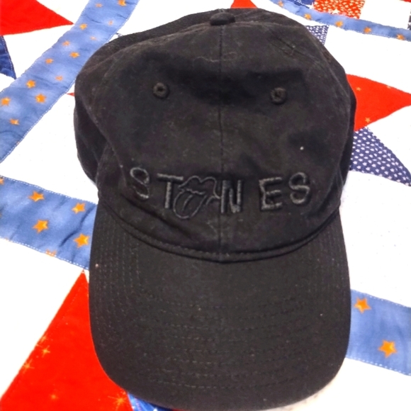 Black Rolling Stones Embroidered Cap - Picture 1 of 5
